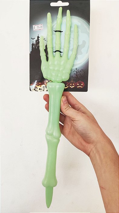 Braço Estaca do Terror de Plástico para Jardim Halloween - 38cm x 13 cm - 1 Unidade