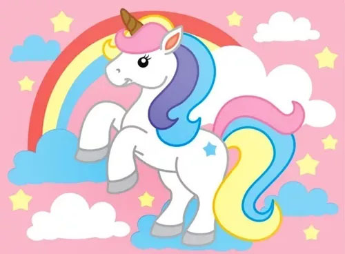 Painel em TNT Unicórnio