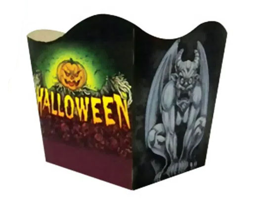 Cachepot Papel Doces Decoração Mesa Halloween Horripilante 12cm x 10cm - 1 Unidade