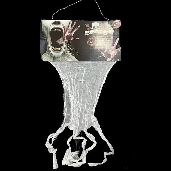 Painel Decorativo com Cortina Grito Halloween - 48cm x 120cm