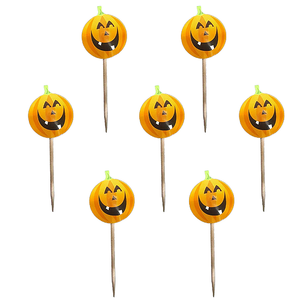 Palito Abóbora Halloween - 12 Unidades