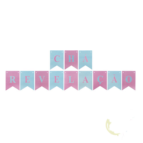 Bandeirola Cordão Chá Revelação