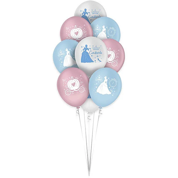 Balões Bexigas Festa Princesas Disney - 9 Polegadas (23cm) - 25 Unidades