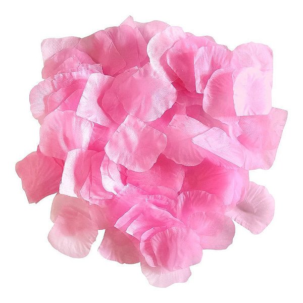 Pétalas Decorativas Artificiais Rosa Claro - 100 Unidades