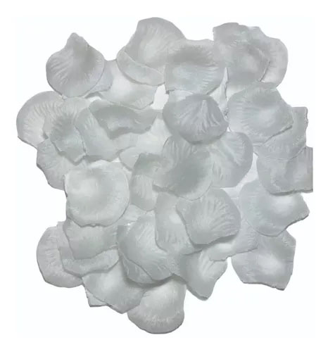 Pétalas Decorativas Artificiais Branco - 100 Unidades