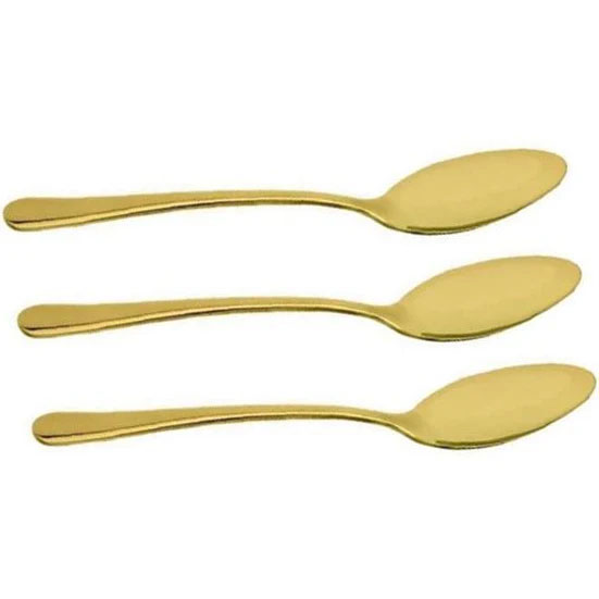 Colher Refeição Linha Gold Premium Dourado - 8 un