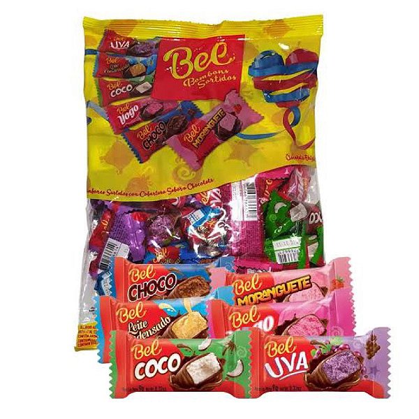 Chocolate Bombons Sortidos Moranguetes Bel - 450 g - 50 Unidades