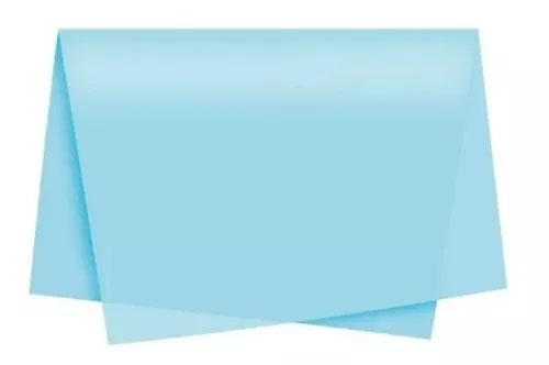 Papel de Seda Azul Claro - 3 unidades