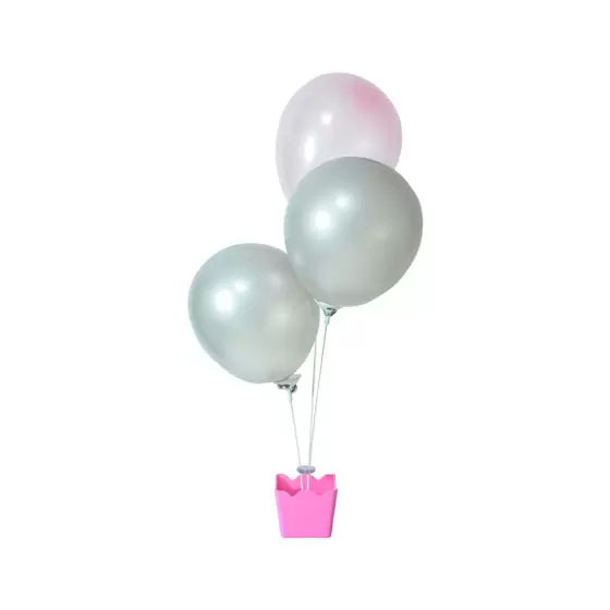Centro De Mesa Cachepot Rosa Suporte Balão - 37cm