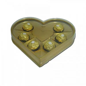 Candy Box Coracao Dourado 06 Cavidades