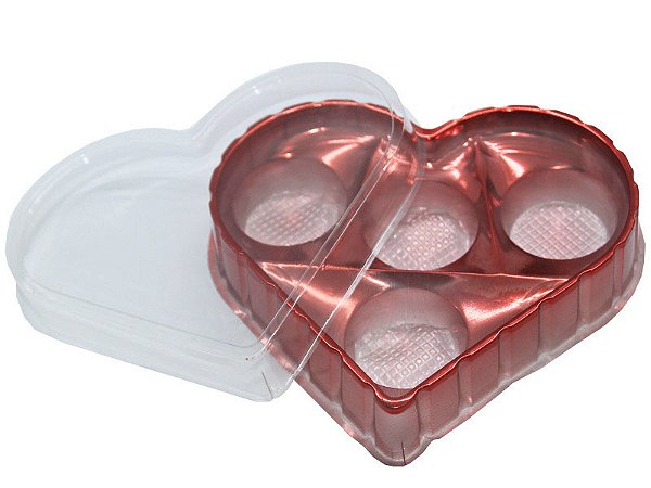 Candy Box Coracao Vermelho 04 Cavidades