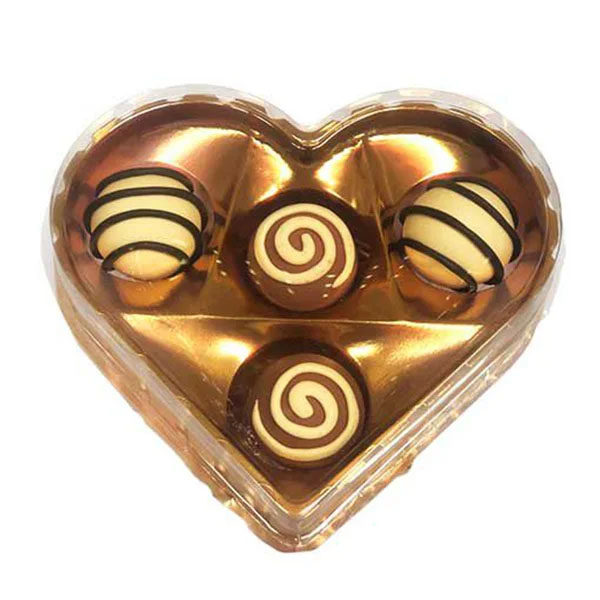 Candy Box Coracao Dourado 04 Cavidades