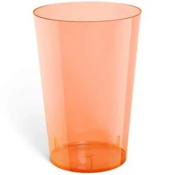 Copo Acrílico Resistente 200ml Laranja Translúcido - 10 Unidades
