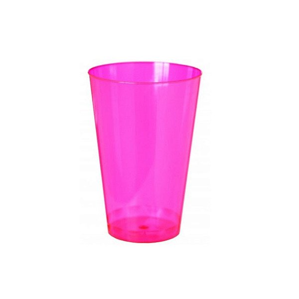Copo Acrílico Resistente 200ml Rosa Translúcido - 10 Unidades