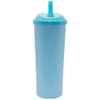 Copo Long Drink Play com Tampa e Canudo-  550 ML