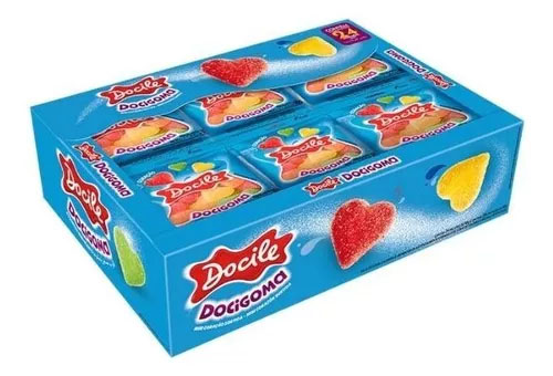 Mini Bala De Goma Festa Coração Sabor Sortido - Caixa com 24 Unidades de 18  Gramas
