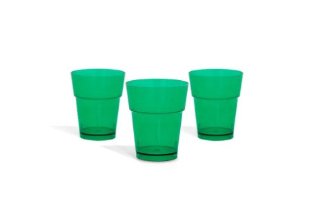 Copo Pic 10ml de Acrílico Verde - 50 Unidades
