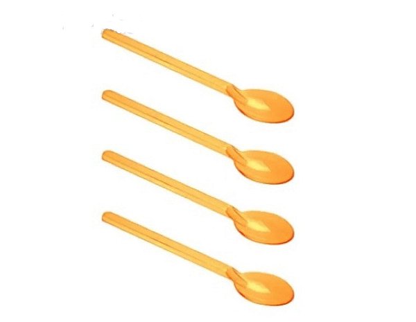 Colherzinhas para doces Laranja - 100 Unidades