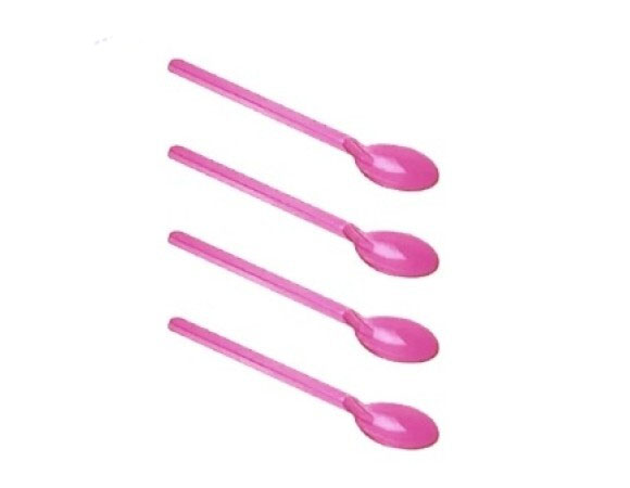 Colherzinhas para doces Rosa - 100 Unidades