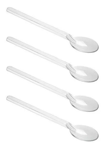 Colherzinhas para Doces Transparente - 100 Unidades