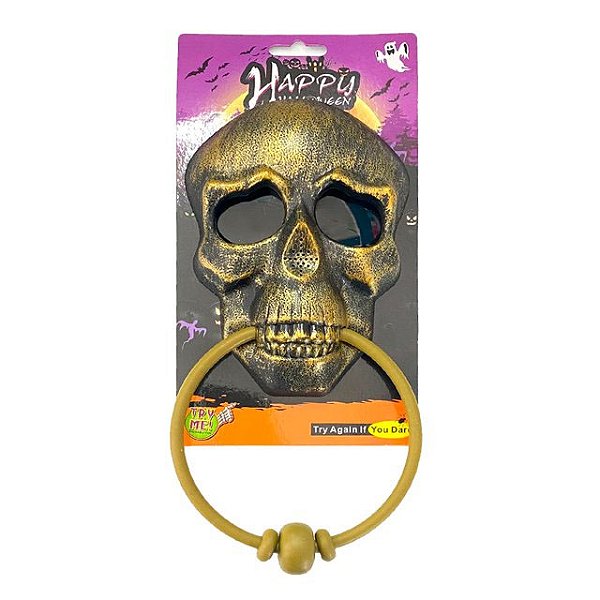 Campainha De Caveira Som E Luz Halloween - 29cm X 12cm