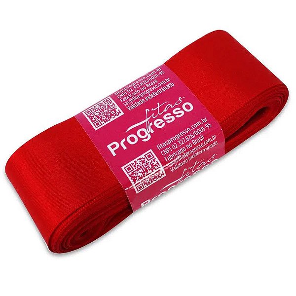 Fita Cetim Simples 38mm x 10metros - Vermelho