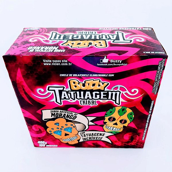 Buzzy Tattoo Tribal Morango - 100un