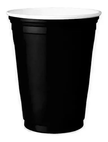 Copo Americano 400ml Biodegradável Preto - 25 unidades
