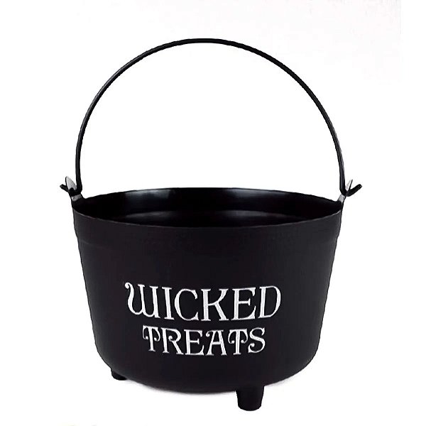 Baldinho Caldeirão de Bruxa Para Doces de Halloween - 3,2L