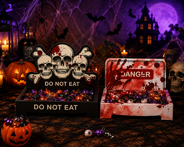 Kit Suporte Para Doces Help Halloween - 2 Bandejas