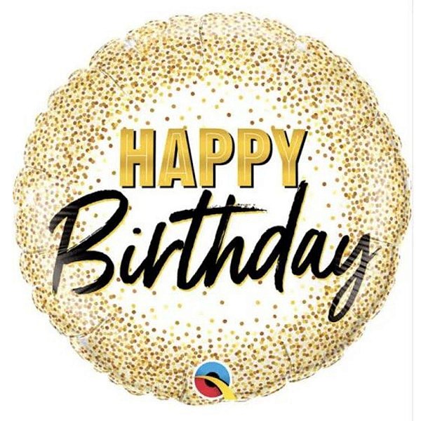 Balão Metalizado Happy Birttday - 18 polegadas