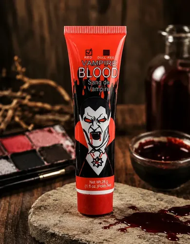 Sangue Falso para Maquiagem – 28g – Fantasia e Decoração de Halloween