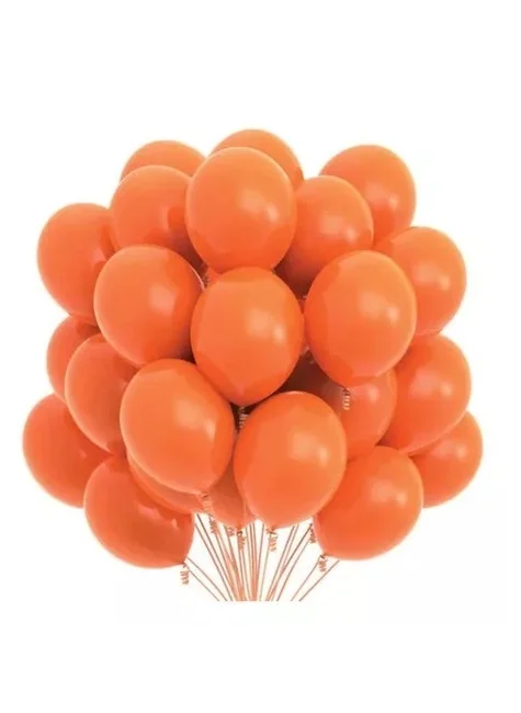 Balão Bexiga Laranja - Tamanho 12 Polegadas (30cm) - 25 Unidades