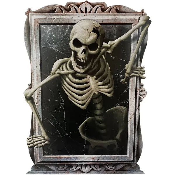 Painel Esqueleto Caveira 3D Halloween – Decoração Realista