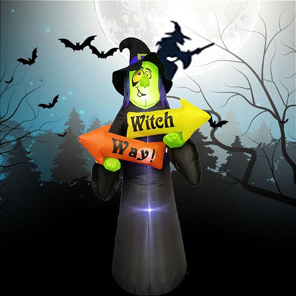 Inflável Halloween Bruxa 2,20 Metros