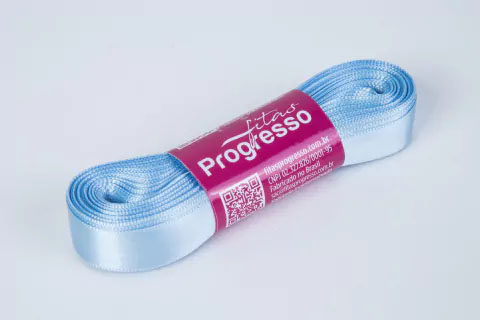 Fita Cetim Simples 22mmx10metros - Azul Claro