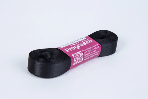 Fita Cetim Simples 22mm x 10metros - Preto