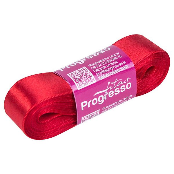 Fita Cetim Simples 22mm x 10metros - Vermelho