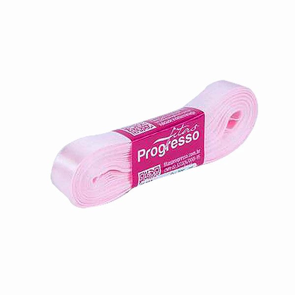 Fita Cetim Simples 15mm x 10metros - Rosa