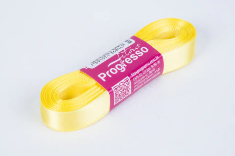 Fita Cetim Simples 10mm x 10metros - Amarelo