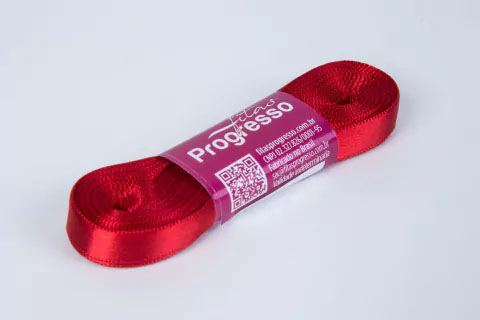 Fita Cetim Simples 10mm x 10metros - Vermelho