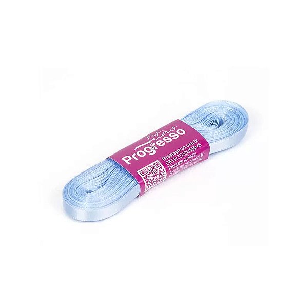 Fita Cetim Simples 7mm x 10metros - Azul Claro
