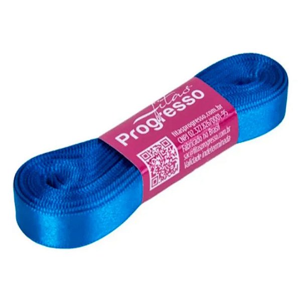 Fita Cetim Simples 7mmx10metros - Azul