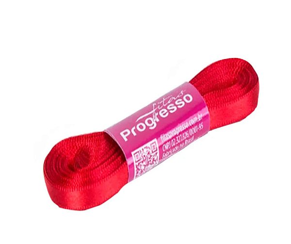 Fita Cetim Simples 7mm x 10metros - Vermelho