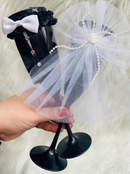 Roupa De Casamento Para taça Noivinhos