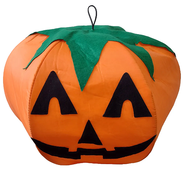 Abóbora de Halloween Grande em Tecido Laranja – 45cm