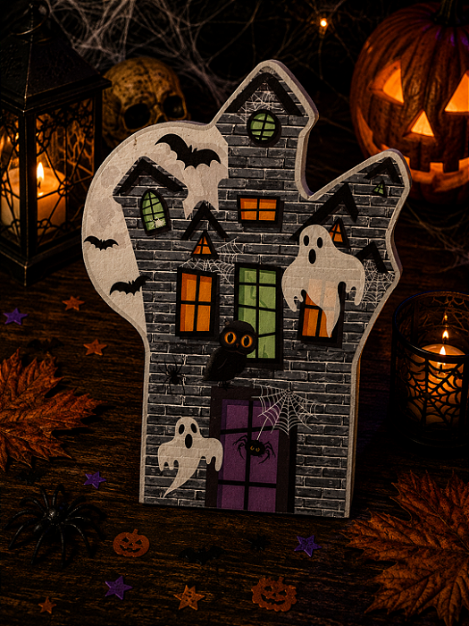 Guardanapo Papel Decorado Castelo do Terror Halloween 33x33cm - 20 Unidades