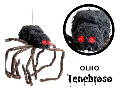 Aranha Marrom Monstro Gigante com Som e Movimento Halloween – 90cm