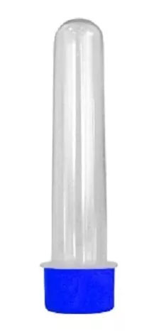 Tubete com Tampa Azul 8cm - 10 Unidades