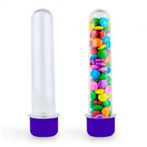 Tubete com Tampa Roxo 8cm - 10 Unidades